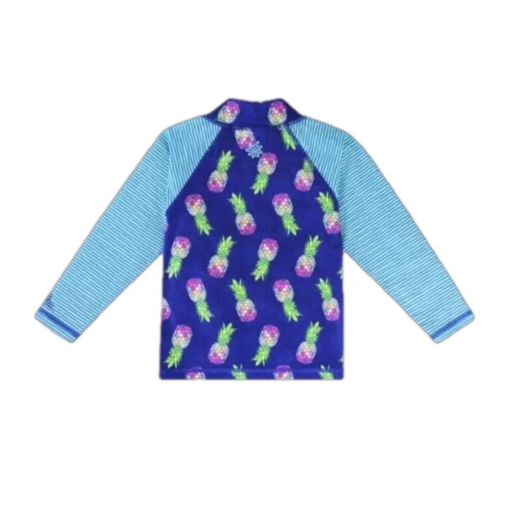 UV Skinz Girls Swimwear Rash guard Pineapple Hat Toddler Set Size 5 NWT - Picture 5 of 7